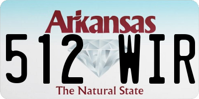 AR license plate 512WIR
