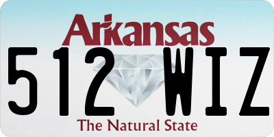 AR license plate 512WIZ
