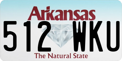 AR license plate 512WKU