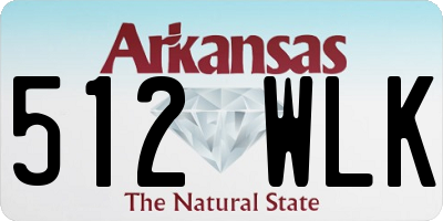 AR license plate 512WLK