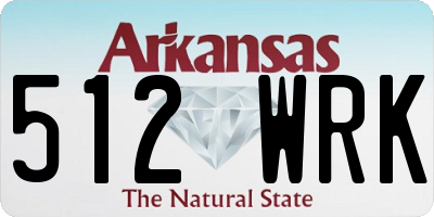 AR license plate 512WRK