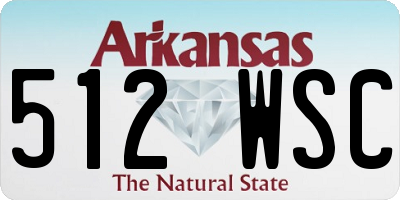 AR license plate 512WSC