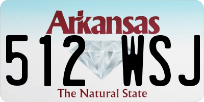 AR license plate 512WSJ