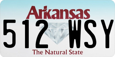 AR license plate 512WSY