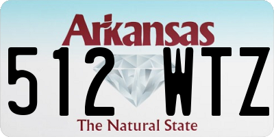 AR license plate 512WTZ
