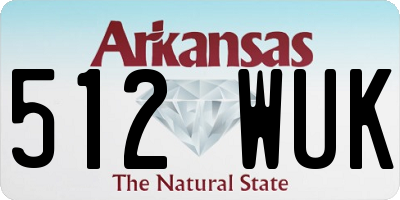 AR license plate 512WUK