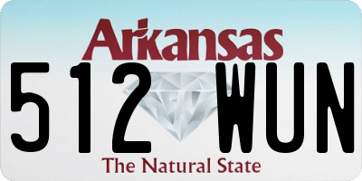 AR license plate 512WUN