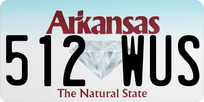 AR license plate 512WUS