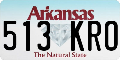 AR license plate 513KRO