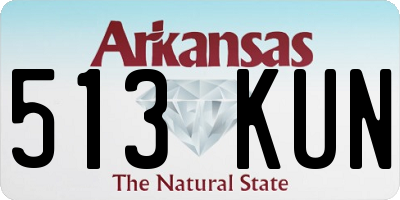 AR license plate 513KUN