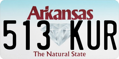 AR license plate 513KUR