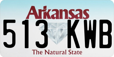 AR license plate 513KWB