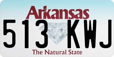 AR license plate 513KWJ