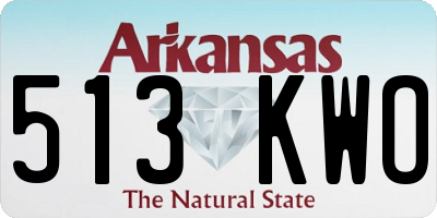 AR license plate 513KWO