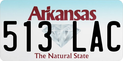 AR license plate 513LAC