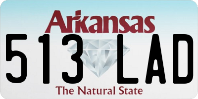AR license plate 513LAD