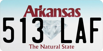 AR license plate 513LAF