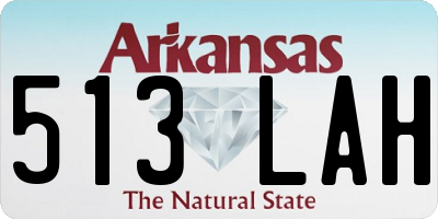 AR license plate 513LAH