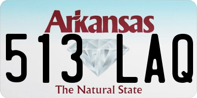 AR license plate 513LAQ
