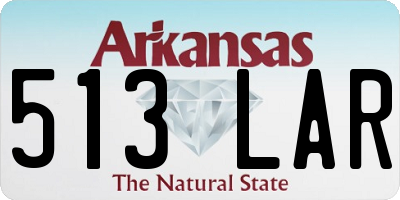 AR license plate 513LAR