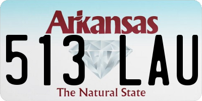 AR license plate 513LAU