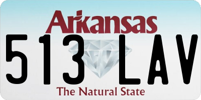 AR license plate 513LAV