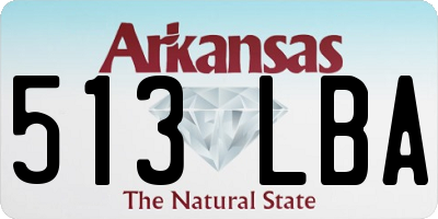 AR license plate 513LBA