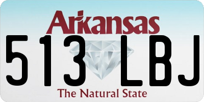 AR license plate 513LBJ