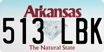 AR license plate 513LBK