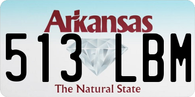 AR license plate 513LBM