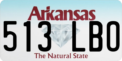 AR license plate 513LBO