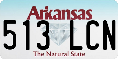 AR license plate 513LCN