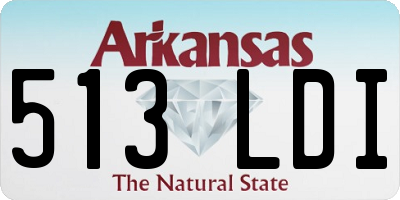 AR license plate 513LDI