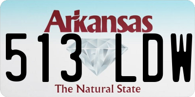 AR license plate 513LDW