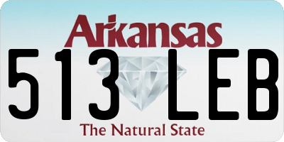 AR license plate 513LEB