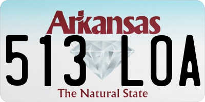 AR license plate 513LOA