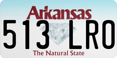 AR license plate 513LRO
