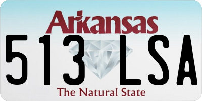 AR license plate 513LSA
