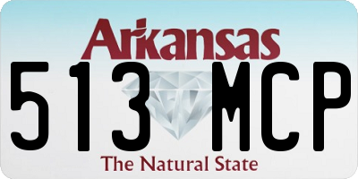 AR license plate 513MCP