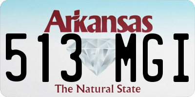 AR license plate 513MGI
