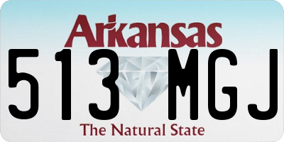 AR license plate 513MGJ