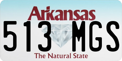 AR license plate 513MGS