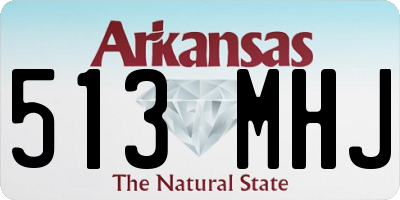 AR license plate 513MHJ
