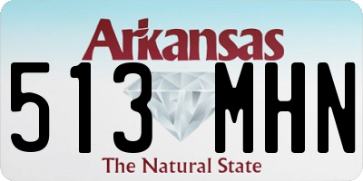AR license plate 513MHN
