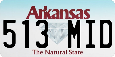AR license plate 513MID
