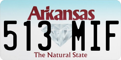 AR license plate 513MIF