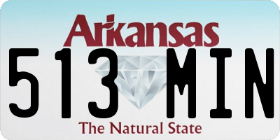 AR license plate 513MIN