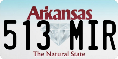 AR license plate 513MIR