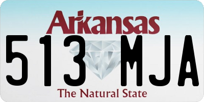 AR license plate 513MJA
