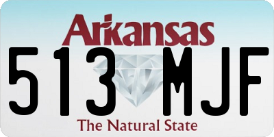 AR license plate 513MJF